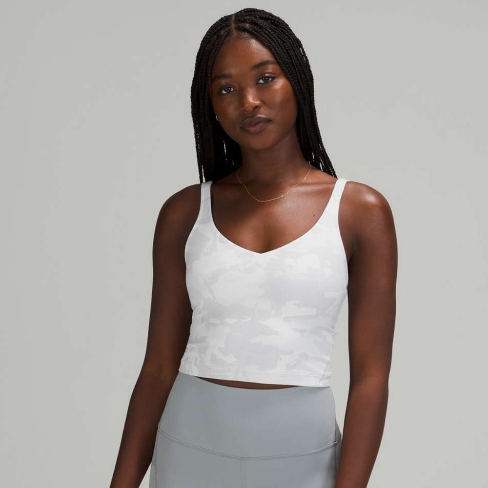 white camo lulu align tank